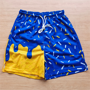 <span class=keywords><strong>Short</strong></span> goutte à goutte crème glacée à sublimation personnalisée entraînement hommes enfants entraînement course à pied <span class=keywords><strong>short</strong></span> en maille Baseball sport <span class=keywords><strong>short</strong></span> en maille saupoudrer court - Product Image 4