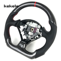 Volant en cuir perforé noir de Fiber de carbone véritable d'accessoires de voiture en gros d'usine pour honda S2000 DC5 Civic Type R