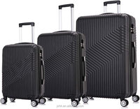 Valise à roulettes rigide personnalisée en PP, ABS, PC, 20, 24, 28 pouces, lot de 3 bagages en 1, sac de voyage extérieur sur roulettes