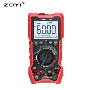 ZOYI ZT980 Digital Multimeter 6000Count Diode Suhu Produk Kelas Utama Tiga Model Tanah Uji Arus Tegangan MSD