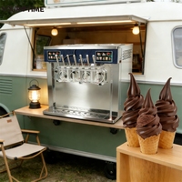 Machine à glace molle électrique commerciale Mvckyi de haute qualité à 7 saveurs, en acier inoxydable, fonction automatique, efficacité énergétique