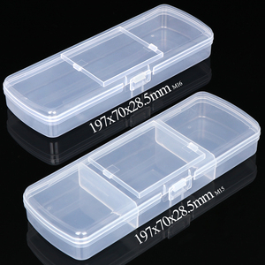 SUNSHING Wholesale <b>Plastic</b> Syringe Case <b>Container</b> Long Rectangular Cosmetics Storage Box <b>Clear</b> Stationery Pencil Organizer - Product Image 5