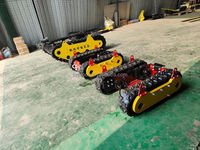 Châssis de robot chenillé pour machine de 15 tonnes, châssis de robot chenillé télécommandé à 2 km, plateforme de châssis de robot chenillé agricole pour la personnalisation