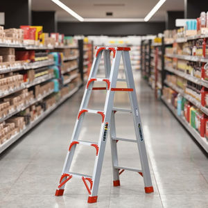 <span class=keywords><strong>Escalera</strong></span> telescópica plegable de aleación de aluminio con Marco en A moderno multifuncional engrosada de doble cara 150kg almacén Exterior de carga 9 - Product Image 4