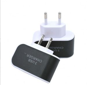 3usb 5v2a Candy Color <b>Charger</b> Euro Standard American Standard Led Phone Charging Head Smart <b>Multi</b> Port Usb <b>Charger</b> - Product Image 1