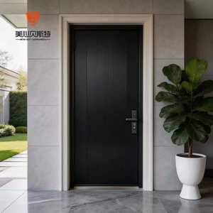 Portes d'entrée de villa en <span class=keywords><strong>bois</strong></span> massif de style moderne Mexin, conçues en usine, portes de sécurité imperméables - Product Image 4