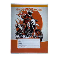 Carnet d'école du Ghana – Vente en gros usine – Cahier d'exercices Note1 18x24cm, ligné simple, 40 feuilles, reliure agrafée pour usage scolaire