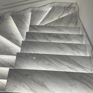 Precio Competitivo <span class=keywords><strong>de</strong></span> Fábrica, Proyecto <span class=keywords><strong>de</strong></span> Villa, Mármol Natural Volakas, Baldosas <span class=keywords><strong>de</strong></span> Suelo Pulido, Barandilla <span class=keywords><strong>de</strong></span> Vidrio para <span class=keywords><strong>Escalera</strong></span> Interior <span class=keywords><strong>de</strong></span> Mármol - Product Image 5