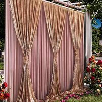 Fête scène toile de fond décoration murale Polyester rideau tissu mariage toile de fond rideaux