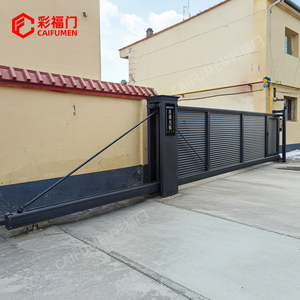 Điện treo cửa trượt bánh xe ít tự động Heavy Duty hợp kim nhôm chống gió tùy chỉnh kích thước cho ngoài trời - Product Image 1