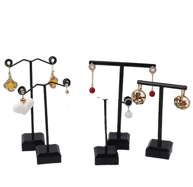 Zxwdd242 — Mini support pour boucles d'oreilles, en métal et acrylique, ensemble de trois pièces, présentoirs pour boucles d'oreilles, organisateur de bijoux