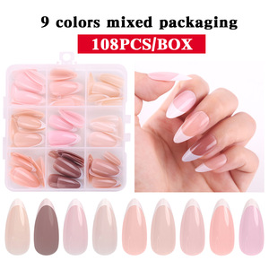 Classique 9 couleurs/boîte Style français doigt et <span class=keywords><strong>pied</strong></span> ongles conseils conception marque privée réutilisable étanche presse sur les ongles - Product Image 6