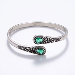 European Vintage <b>Adjustable</b> Alloy Cuff <b>Bracelet</b> Inlaid With Imitation Agate For Unisex Gift Jewelry - Product Image 5