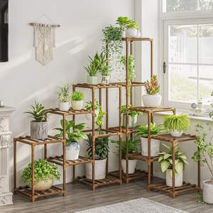 Outdoor/Indoor Houten Plant Stand Tuin Houten Rek Voor Opslag En Display Woonkamer Bloemenplank - Product Image 1