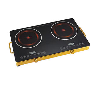 Inducción y mezcla de cerámica Hob Pantalla táctil 2 placas <span class=keywords><strong>Placa</strong></span> de cristal negro Cocina <span class=keywords><strong>Placa</strong></span> de inducción con parte superior de cerámica - Product Image 1