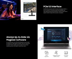 990 EVO รุ่นดั้งเดิม, M.2 2280 SSD, ฮาร์ดไดรฟ์ 1TB และ 2TB, รองรับ PCIe 5.0x2/4.04, ความเร็วในการอ่านสูงสุด 5,000MB/s, สำหรับพีซีและแล็ปท็อป, 990 Har - Product Image 5