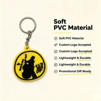 Individueller 2D Weich-PVC Schlüsselanhänger Personalisiertes Logo Gummi-Schlüsselring Musikfestival Souvenir Werbegeschenk Maßgefertigter PVC-Schlüsselanhänger