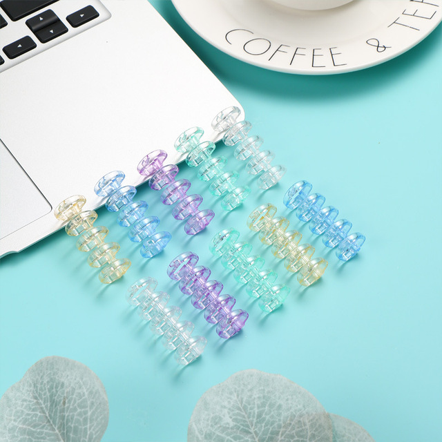 Removable Ring Binder Mechanism B5 Binder Shell (PET Material) File Fastener Accessories DIY Customization Hole-Punched Paper SY