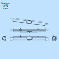 Amortisseur de toilette rotatif hydraulique pour tube de 21 mm avec tube de toilette assorti, charnière de toilette fine de qualité Xiamen, disponible en chrome et différentes couleurs