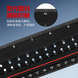 Man Yi Woodworking Square 12mm Thick Aluminum Alloy Ruler Precision Angle Measuring Tool For Carpentry - Product Image 3