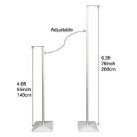 Ensemble de 2 supports de colonne à ballons réglables, tour à ballons en métal robuste de 32 mm avec base à eau pour la décoration d'événements de mariage