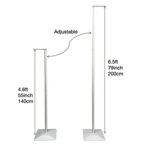 Set di 2 Supporti Regolabili per <span class=keywords><strong>Colonne</strong></span> di Palloncini, Torre per Palloncini in Lega di Alluminio Resistente da 32mm con Base ad Acqua per Decorazioni di Matrimoni ed Eventi - Product Image 3