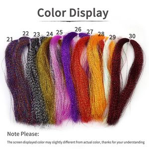 29 couleurs de fil poly flash pour la pêche à la mouche, cristal torsadé, flashabou, krystal flash pour la pêche à la mouche, streamer, nymph, sabiki, vente en gros - Product Image 4