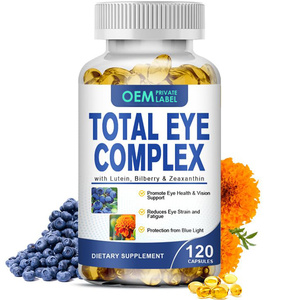 OEM Total Eye Complex Softgel Capsules <strong>with</strong> <strong>Lutein</strong> <strong>Bilberry</strong> Zeaxanthin for Eye Health Vision Support Reduce Eye Strain Fatigue - Product Image 1