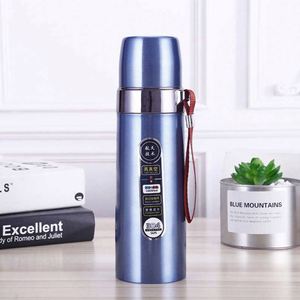 Stainless Steel Vacuum <b>Flask</b> Double Wall Insulated Thermos With Rope Travel Bottle 304 Material Modern Design - Product Image 2