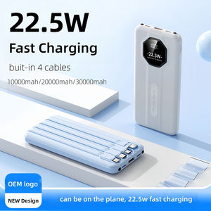 GEBRA K20 20000mAh 30000mAh พาวเวอร์แบงค์พร้อมจอแสดงผล LED สายเคเบิล Type-C กำลังไฟ 10W แบบบางพิเศษและพกพาได้ - Product Image 5