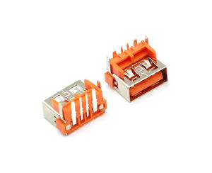 USB2.0 Short-body 10.0 Prise femelle 8.7 surélevée à courant élevé SMT Plastique orange 4P - Product Image 3