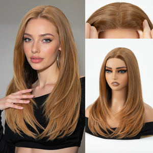 Perruque en dentelle monofilament synthétique Kanekalon en gros avec perruques en fibre Futura, perruques frontales blondes en dentelle pour femmes - Product Image 1