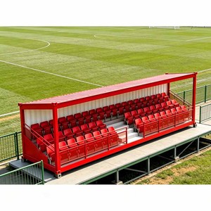 Graderías Móviles para Estadios de Fútbol, 3 Filas, 63 Asientos, Grada de Aluminio, Graderías Móviles para Exteriores - Product Image 1