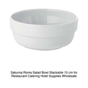 ชามสลัด Saturnia Roma แบบซ้อนได้ ขนาด 15 ซม. สำหรับร้านอาหาร โรงแรม จัดเลี้ยง ขายส่ง - Product Image 2