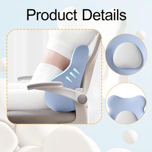 Coussin lombaire gonflable, oreiller à air réglable, adapté pour soulager les douleurs dorsales, <span class=keywords><strong>soutien</strong></span> en mousse à mémoire de forme, dossier de siège <span class=keywords><strong>ergonomique</strong></span> - Product Image 5