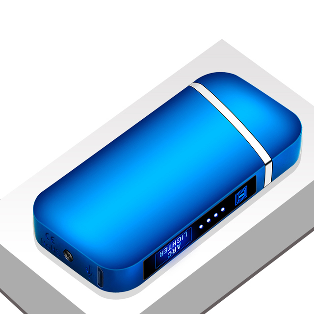 New USB Electric Smoking Cigarette Flameless Windproof Rechargeable Metal Lighters