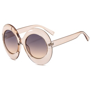 Gafas de Sol de Moda de Alta Gama al por Mayor, Unisex, Redondas, Extra Grandes, Anti-UV400, Marco de Metal y PC, Lentes Acrílicas, 6 Colores, Logotipo Personalizado - Product Image 2