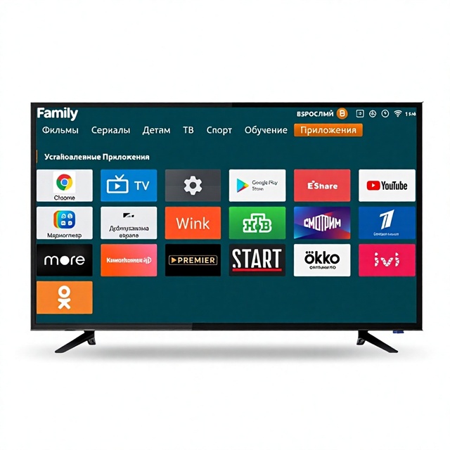 Smart TV 32/40/43/50 Inch 4K Ultra HD Android WiFi LED with Voice Control & for Factory Price OEM