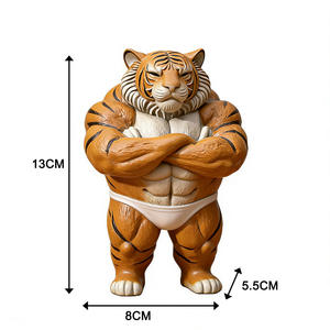 कस्टम राल आकृति मांसपेशी राल पशु मूर्तिकला सुंदर लाक्षणिक नवीनता के लिए रचनात्मक घर सजावट - Product Image 3