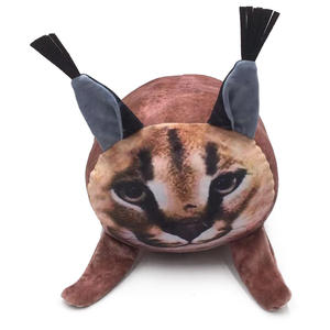 หมอนตุ๊กตาตัวการ์ตูนสีดำ Kawaii Long Big <span class=keywords><strong>Floppa</strong></span>,ตุ๊กตาแมวของเล่นยัดไส้ - Product Image 4