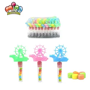 water windmill whistle colorful fruity press tube toy candy
