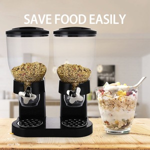 Großhandel Hot Deals Double Dry Food Dispenser Dual Control Trocken futter Müslisp ender Aufbewahrung boxen Lebensmittel behälter Runde - Product Image 2