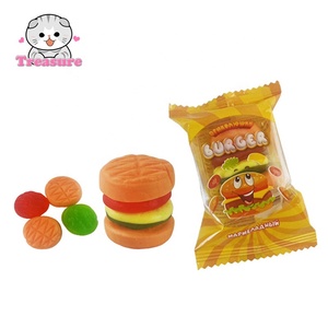 Süße Burger Süßigkeiten in Box Lieferanten Großhandel Hamburger Gummibärchen