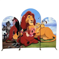 Ensemble de 3 pièces Chiara, housse de fond d'arche en tissu pour support de fond d'arche, décoration de fête de mariage