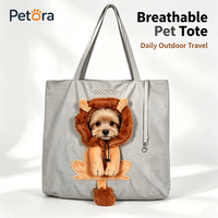 Sac de transport pour animaux de compagnie Petora en toile confortable, design à tête en extérieur, pour les voyages de courte distance et les sorties quotidiennes décontractées