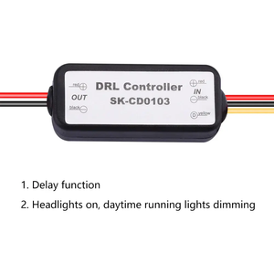Controlador LED DRL para Coche, Arnés de Relé para Luces Diurnas Automáticas, Regulador de Intensidad, Encendido/Apagado, Controlador de Luces Antiniebla Estroboscópicas SK-CD0103 - Product Image 3