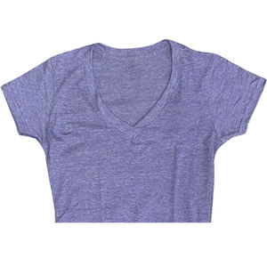 T-shirt à manches courtes à col rond pour femme, style streetwear, respirant, écologique, personnalisé, en coton biologique uni, brodé - Product Image 4