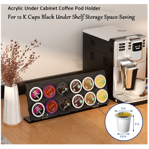 Organizador de Cápsulas de Café Acrílico para Debajo del Estante, Soporte para 12 Cápsulas K-Cup, Estante para Gabinete de Cocina - Product Image 5