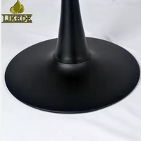 Base de table en fer métallique de haute qualité, forme trompette, détachable, avec revêtement en poudre noir mat, pour table tulipe, table de salle à manger, table de bistrot, table de café