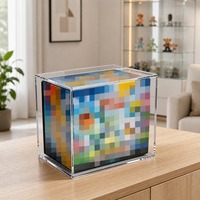 Boîte de présentation en acrylique personnalisée pour cartes à collectionner, fermeture magnétique transparente, protection UV, boîte de rangement et de présentation pour cartes à collectionner